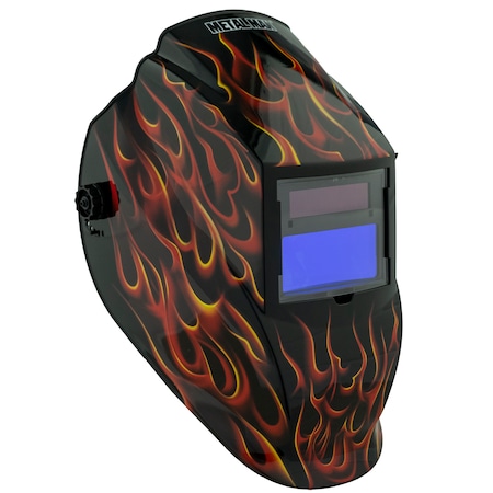 Metal Man Auto Darkening Welding Helmet - Red Real Flame ARF8550SGC
